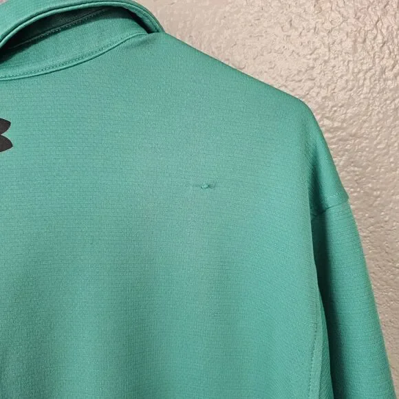 Under Armour Men’s XL Green Performance Polo Shirt Loose Fit HeatGear Golf U760 - Picture 5 of 10